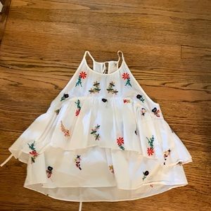 Zara small flowery blouse